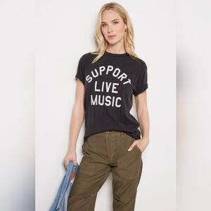 Retroband - Support Live Music T-Shirt - Black